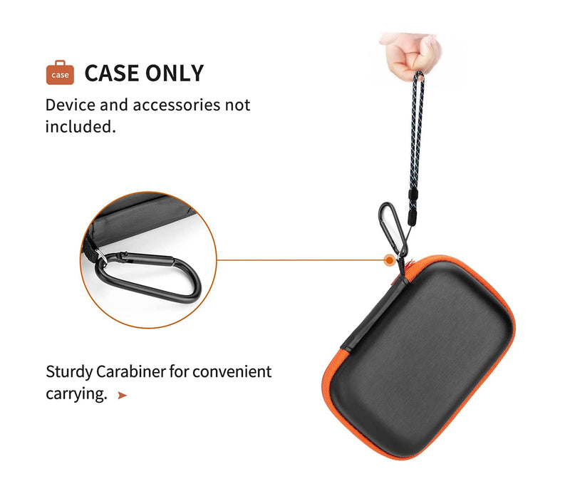  [AUSTRALIA] - (Only Case) 510 thread charger Storage Case, Carrying Battery Bag Pen case Small Travel case, Organizer Pouch with Carabiner, for Battery pen style Pods- USB disk pen thread Battery Storage Case.1Pack Black