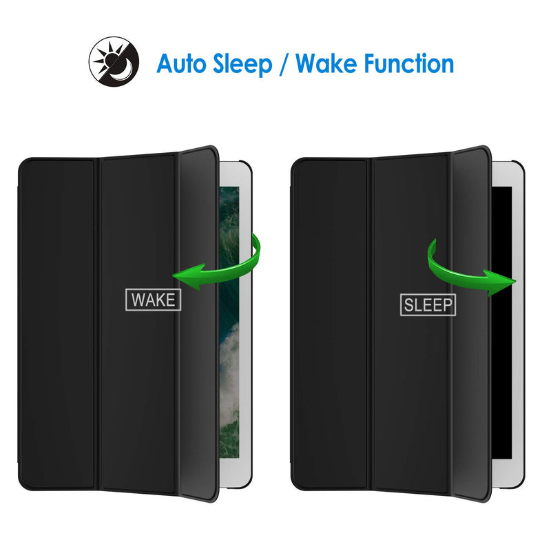  [AUSTRALIA] - JETech Case for iPad Pro 12.9 Inch (1st and 2nd Generation, 2015 and 2017 Model), Auto Wake/Sleep, Black