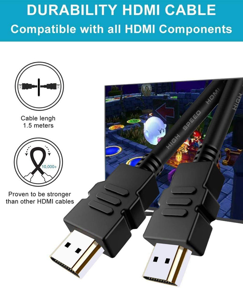  [AUSTRALIA] - Upgraded Version Wii to HDMI Converter + High Speed HDMI Cable - Wii2 HDMI 1080P 720P HD Connector with 3.5mm Audio Jack Support All Wii Display Modes, Compatible with Full HD Devices