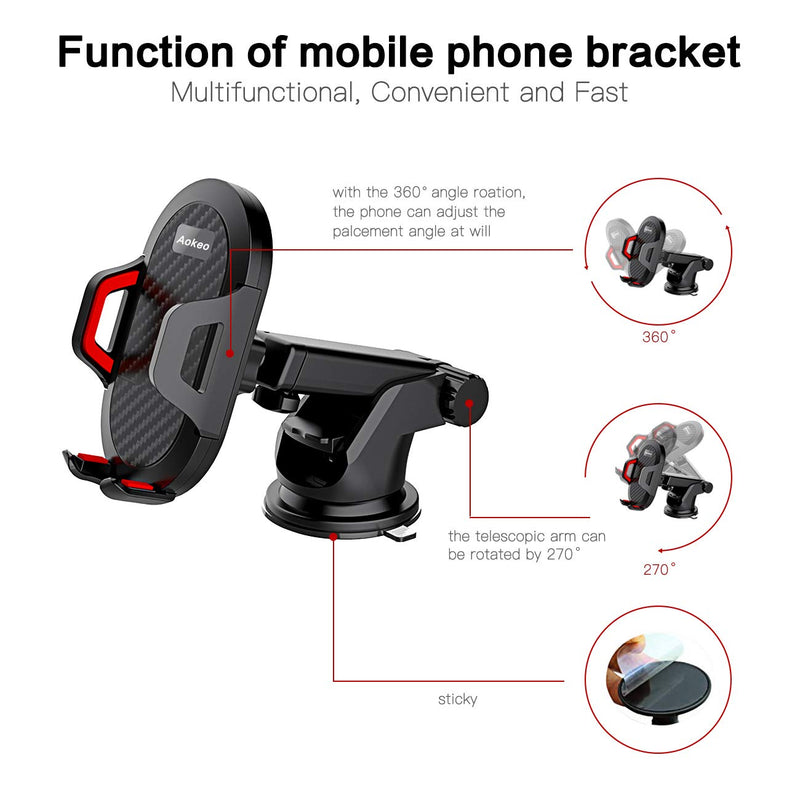  [AUSTRALIA] - Aokeo Car Phone Mount, Washable Strong Sticky Gel Pad with One-Touch Design Dashboard Car Phone Holder for iPhone X/XS/8/8Plus/7/7Plus/6s/6Plus, Galaxy S7/S8/S9/S10, Google Nexus, LG, Huawei and more.