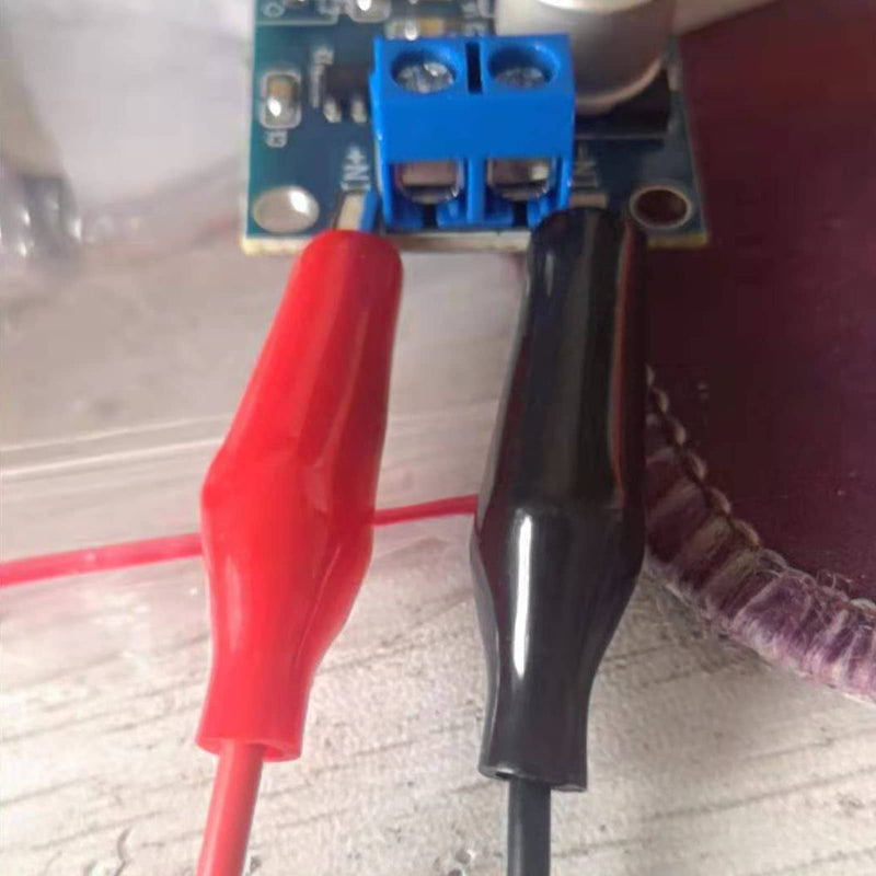  [AUSTRALIA] - 4 Groups 1M Alligator Clips Electrical, Insulated Test Leads with Alligator Clips, Stamping Double-ended Jumper Wires for Electrical Testing, Circuit Connection, Experiment (Red & Black)