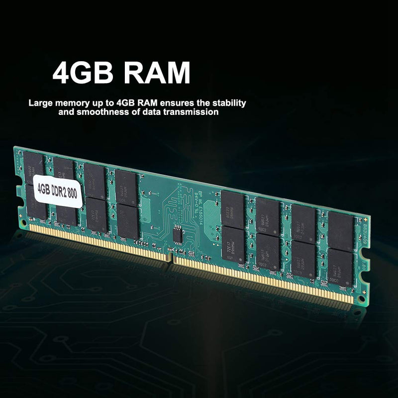  [AUSTRALIA] - 4GB DDR2 Memory Module, 4GB RAM Large Capacity 800MHz Fast Data Transmission Desktop Computer Memory Module for AMD