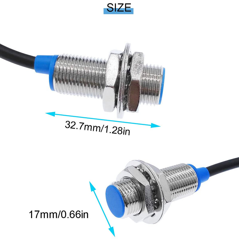  [AUSTRALIA] - Youmile 2pcs DC5-30V NJK-5002C Hall Sensor Hall Effect Switch Proximity Sensor NPN 3-Wire Normally Open with Magnet Proximity Switch Holder M12