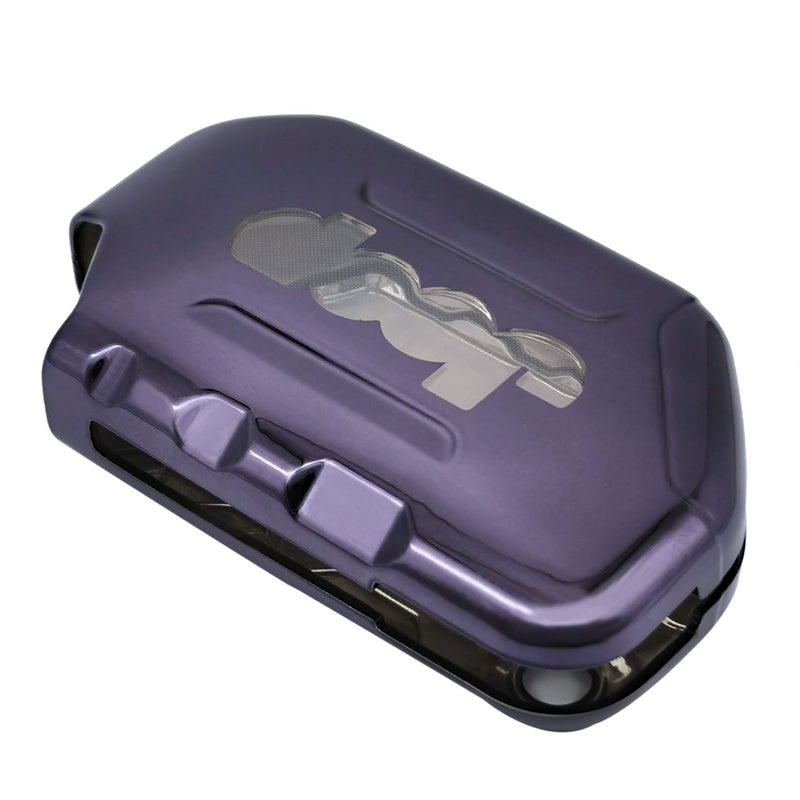  [AUSTRALIA] - Alegender Soft TPU Key Fob Cover Case Remote Holder Skin Glove Fit for 2020 2021 Jeep Gladiator JT Sahara JLU 2018 2019 Jeep Wrangler JL JLU Rubicon 68292944AA Black-purple