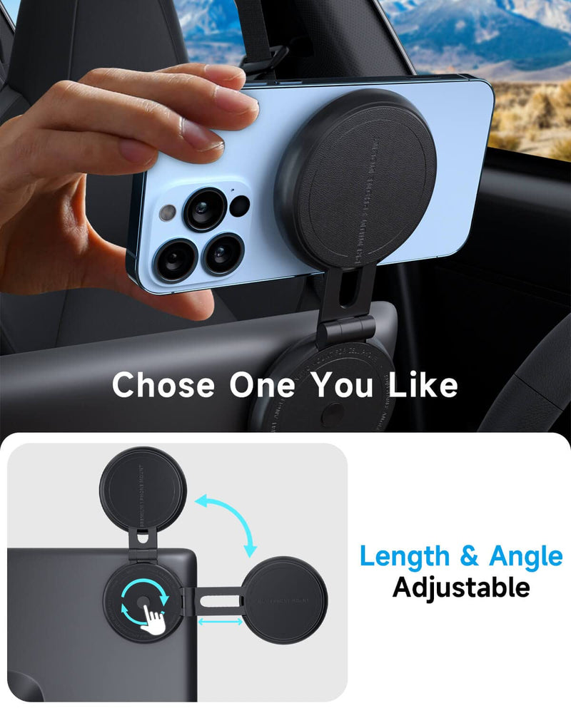  [AUSTRALIA] - Car Phone Holder Mount for Tesla Model 3/X/Y/S, Foldaway Invisible Magnetic Phone Mount for Car, Car Phone Holder for MagSafe Design Fit for iPhone 14 13 12 Pro Max MagSafe Case Samsung Phones,Black Black1