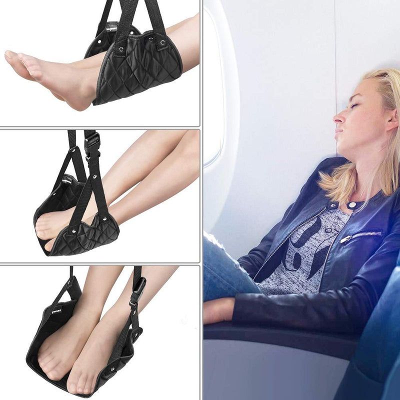 Airplane Footrest (Memory Foam) - Airplane Travel Accessories - Portable Travel Foot Hammock for Flight Bus Train Office Home - Reduce Swelling and Soreness by Angemay - LeoForward Australia