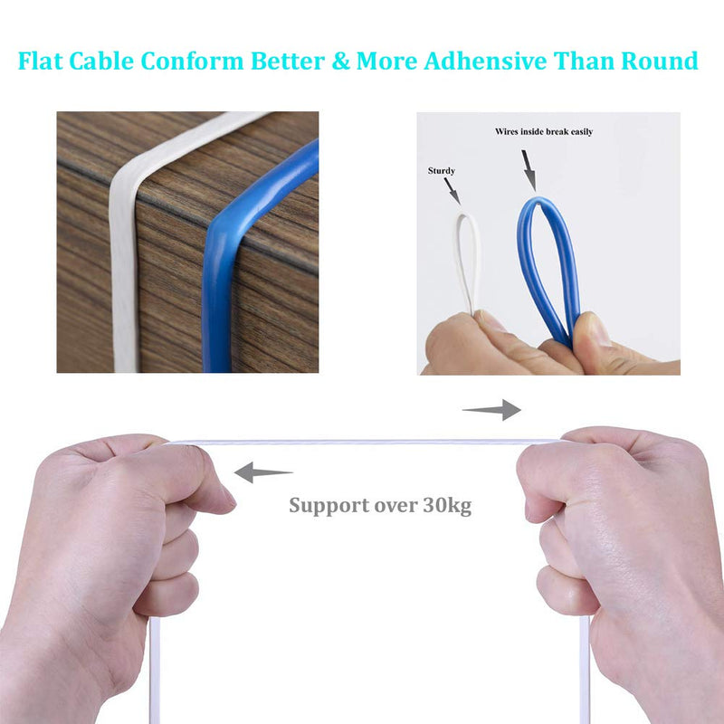 Cat7 Ethernet Cable 50 ft Shielded (STP), AULLOV High Speed Flat RJ45 Cat-7/Category 7 Internet LAN Computer Patch Cord Cable, Faster Than Cat5/Cat6-50 Feet White (15 Meters) White-50ft - LeoForward Australia