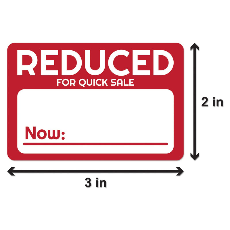 Reduced Now for Quick Sale 2" x 3" Point of Sale Discount Pricing Retail Labels Stickers (Red / 300 Labels per roll / 1 Rolls) 1 Roll - LeoForward Australia