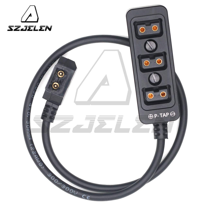  [AUSTRALIA] - SZJELEN Metal Triple P-TAP D-tap Splitter,D-tap to 3ports D-tap P-tap Splitter Cable for Photography Power,Dtap Three-Way Splitter (Black Straight Cable) Black Straight Cable