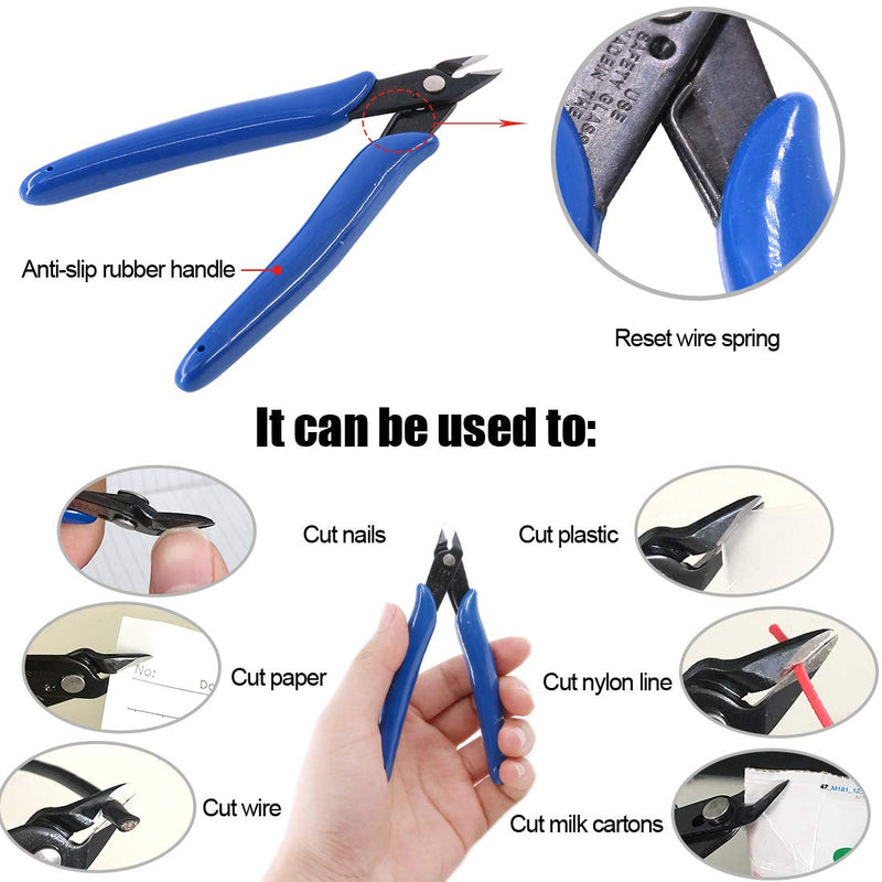  [AUSTRALIA] - Glarks Coax Cable Crimper Tool Kit, RG6 RG59 Coaxial Compression Crimping Tool Double Blades Cable Stripper and Wire Cable Cutter with 10pcs F Compression Connector for Cable TV Video Audio