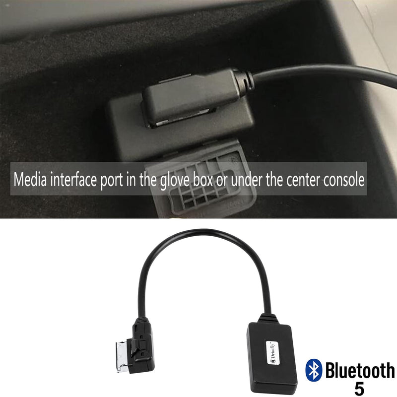  [AUSTRALIA] - Bluetooth Car kit for Mercedes-Benz,Media Interface AUX Wireless Adator,Compatible with iPhone Android Smartphones,Works with Mercedes Equipped with MMI Rectangular Socket ONLY