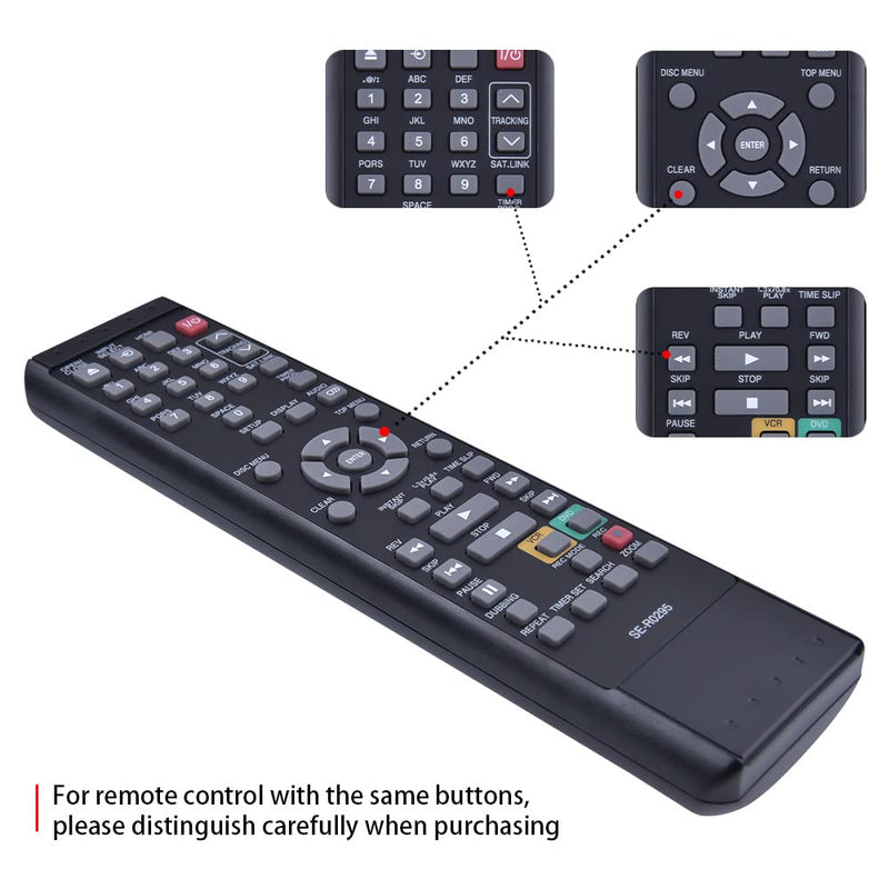  [AUSTRALIA] - SE-R0295 Replaced Remote Control Compatible for Toshiba DVD/VCR Video Recorder DVR620KU D-VR620KU D-VR620 DKVR60KU D-VR610KU DVR610KU D-VR610 DKVR20U