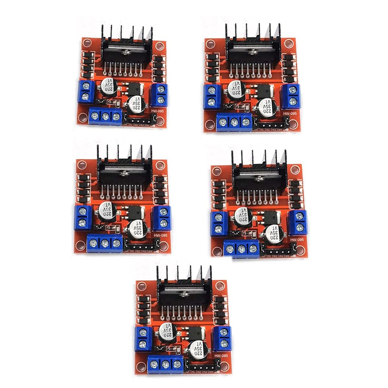  [AUSTRALIA] - Kiro&Seeu 5PCS L298N Motor Drive Controller Board Module Dual H Bridge DC Stepper Motor Compatible with Ar-duino Electric Projects Smart Car UNO MEGA R3 Mega2560 (298N-MD-5pcs)