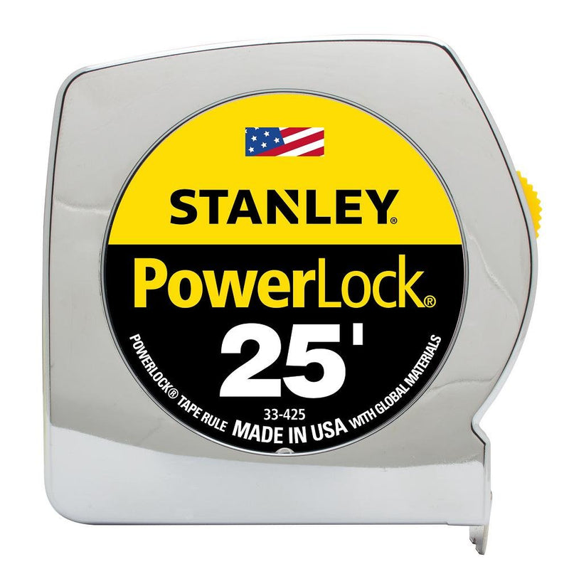  [AUSTRALIA] - STANLEY Tape Measure, Chrome, 25-Foot (33-425)