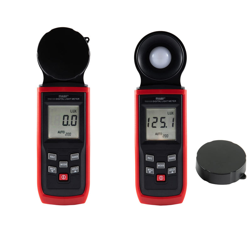  [AUSTRALIA] - Beslands Digital Luxmeter Light Meter, Illuminance 0-200,000 Lux, Automatic Date Recording, Big LCD Dispaly with Batteries(Units: Lux & Fc)
