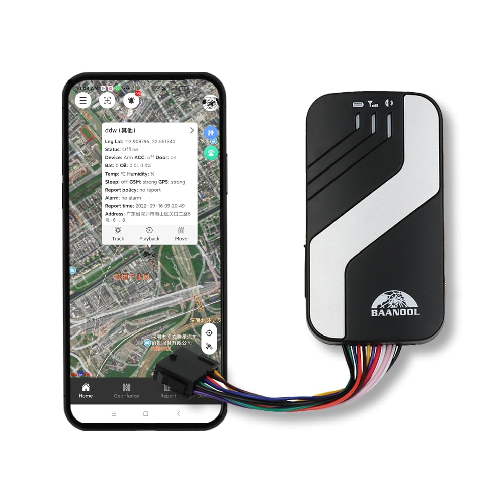  [AUSTRALIA] - BAANOOL BN-403 A/B 4G GPS Tracker Device for Vehicles No Monthly Fee Car Intelligent Tracking Device Mini Locator for Automobile Truck Taxi (BAANOOL-403A) BAANOOL-403A
