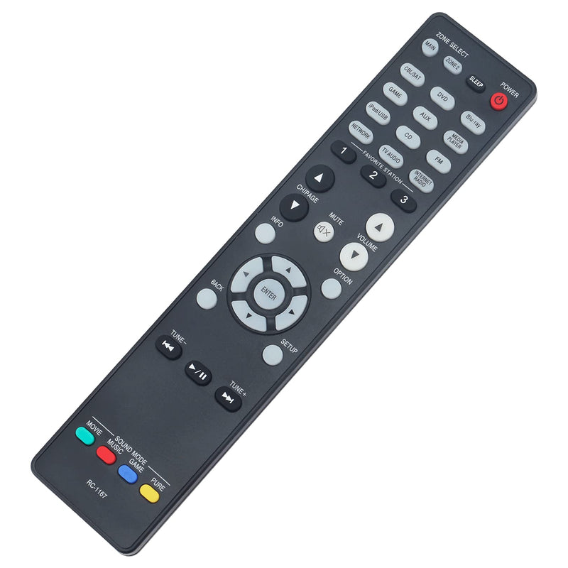 RC-1167 Replace Remote Control fit for Denon Integrated Network AV Receiver AVR-1913 AVR-2113CI AVR-2113 AVR-E400 AVR-X2000 Sub RC-1183 - LeoForward Australia