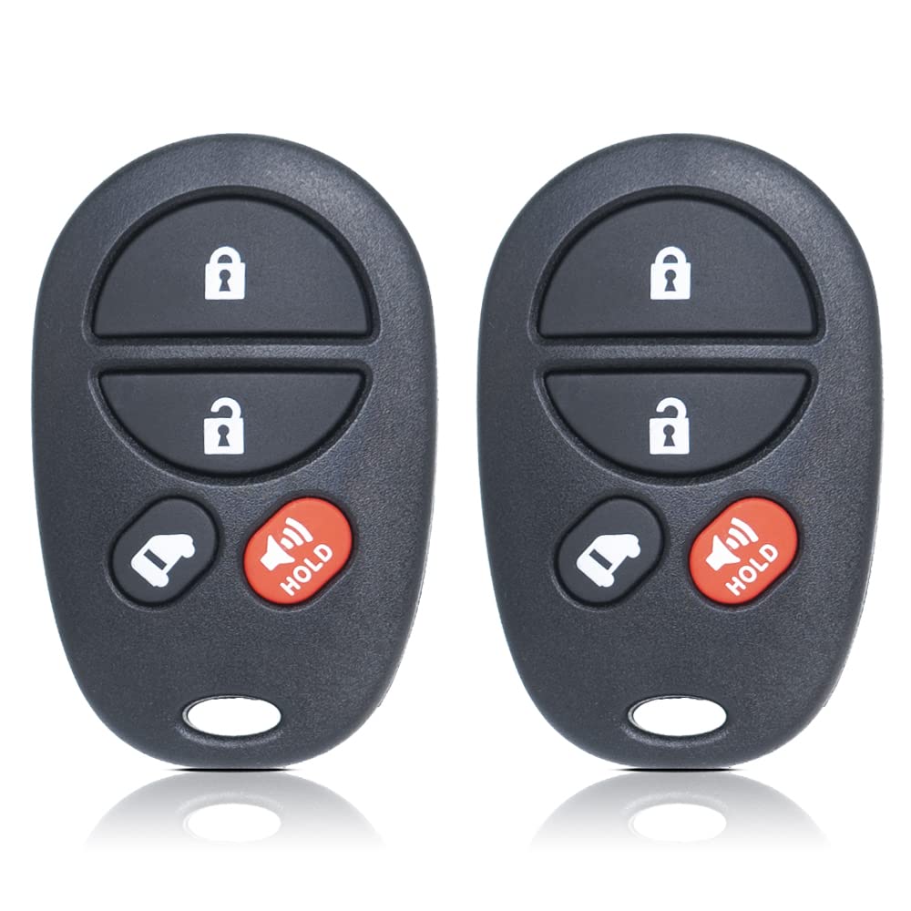  [AUSTRALIA] - Key Fob Remote Replacement Fits for Toyota Sienna 2004 2005 2006 2007 2008 2009 2010 2011 2012 2013 2014 2015 2016 2017 GQ43VT20T Keyless Entry Remote Control 89742-AE020(2PCS)