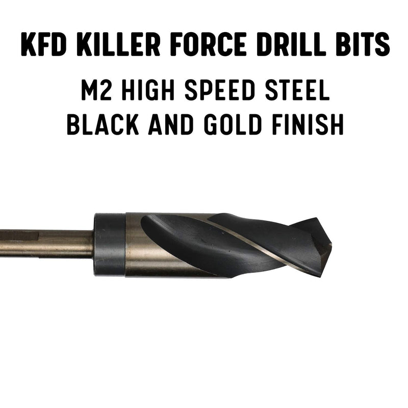  [AUSTRALIA] - Drill America - KFDRSD9/16 9/16" Reduced Shank High Speed Steel Black & Gold KFD Drill Bit with 1/2" Shank, KFD Series 9/16"
