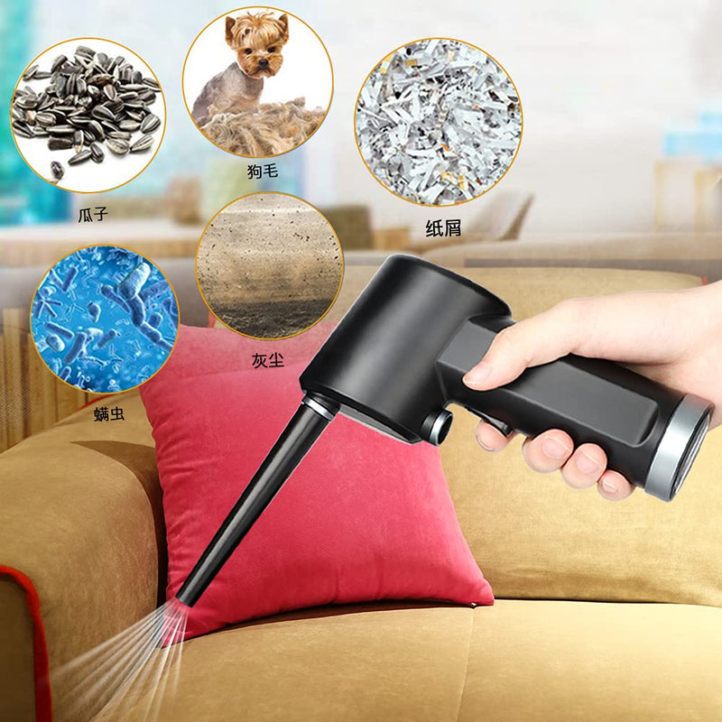  [AUSTRALIA] - Electric Air Duster for Keyboard Cleaning, Rechargeable 6000mAh Battery, Cordless, Powerful, Energy-Efficient, Replaces Compressed Gas Cans, Air Blower for Electronics, Computers Black