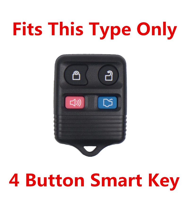  [AUSTRALIA] - Rpkey Silicone Keyless Entry Remote Control Key Fob Cover Case protector For Ford Mustang Edge Escape Expedition Explorer Focus Escort Lincoln Mercury CWTWB1U331 GQ43VT11T 8S4Z-15K601-AA 5925872(gules