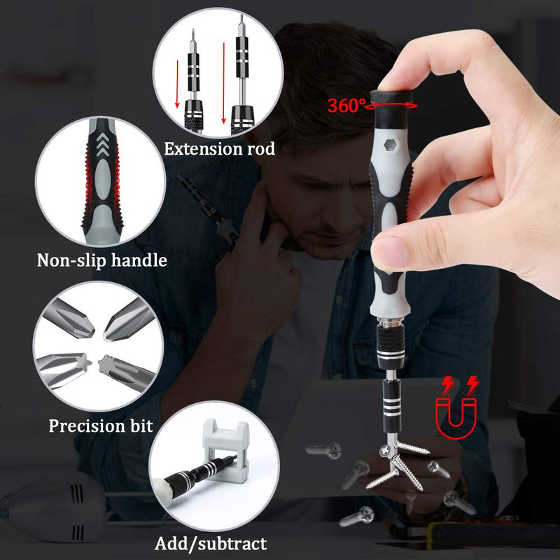  [AUSTRALIA] - Precision Screwdriver Set, Lifegoo 122pcs Magnetic Repair Tool Kit for iPhone Series/Mac/iPad/Tablet/Laptop/Xbox Series/PS3/PS4/Nintendo Switch/Eyeglasses/Watch/Cellphone/PC/Camera/Electronic 122