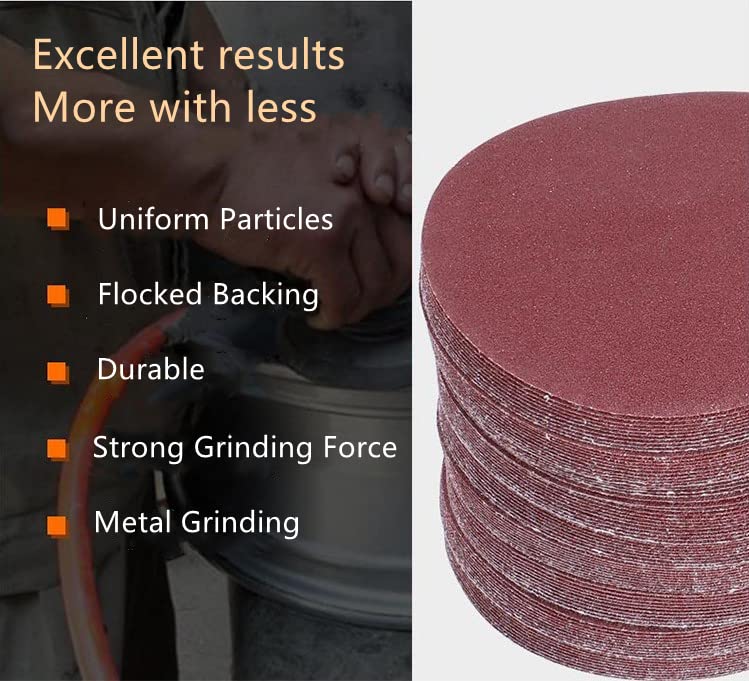  [AUSTRALIA] - Utoolmart 7 Inch 180mm Dia Hook and Loop Sanding Disc 600 Grits Flocking Sandpaper for Random Orbit Sander Brown 10Pcs