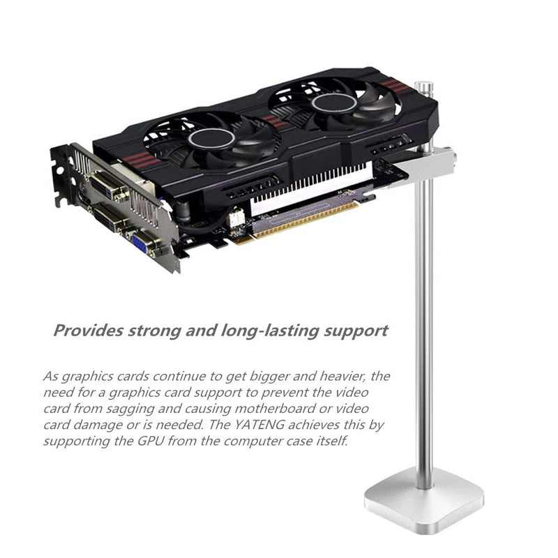  [AUSTRALIA] - MHQJRH Graphics Card GPU Brace Support, Video Card Sag Holder Bracket, Anodized Aerospace Aluminum (Silver)