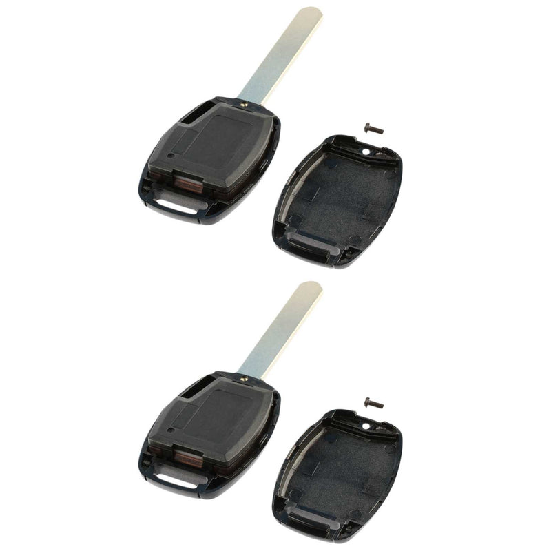  [AUSTRALIA] - Key Fob Keyless Entry Remote Shell Case & Pad fits Honda Accord & CR-V 2003 2004 2005 2006 2007 (OUCG8D-380H-A), Set of 2 h-slot-4b-gut-case [2]