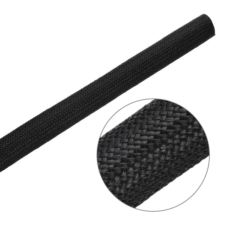  [AUSTRALIA] - uxcell Insulation Braid Sleeve, 33Ft-9mm High TEMP Silicone Fiberglass Sleeve Black