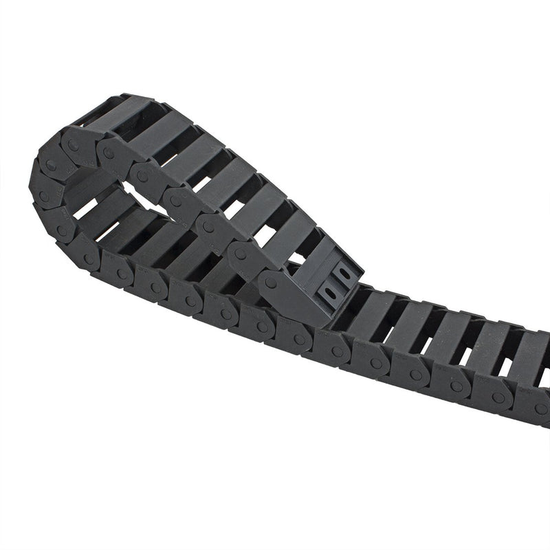  [AUSTRALIA] - uxcell R28 15mm x 40mm (InnerHInnerW) Black Plastic Wire Carrier Cable Drag Chain 1M Length for CNC