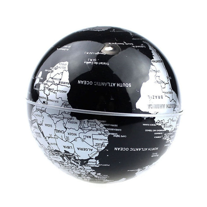 Trenzsary Floating Globe with LED Lights C Shape Magnetic Levitation Floating Globe World Map for Desk Decoration (Black) Black - LeoForward Australia