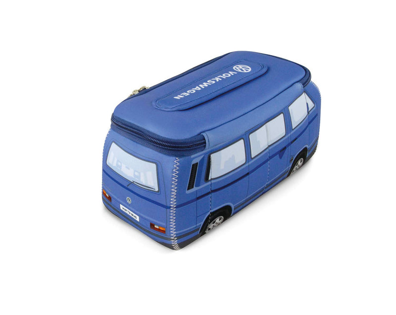 BRISA VW Collection - Volkswagen Vanagon Bus T3 Camper Van 3D Neoprene Universal Bag - Makeup, Travel, Cosmetic Bag (Neoprene/Blue) Large (11.8 x 5.5 x 4.7 Inch) Blue - LeoForward Australia