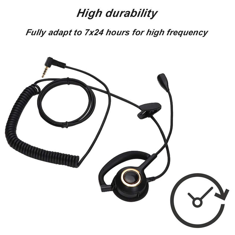  [AUSTRALIA] - Eboxer Headset with Mic Noise Cancelling, 3.5mm Single Plug, Support Rear Mounted, Ear Hook and Head Mounted, Computer Headset for Business Skype UC Webinar Call Center Office - Mono Headphone