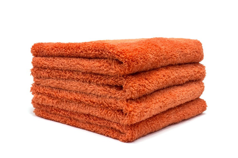  [AUSTRALIA] - Autofiber Korean Plush Edgeless Detailing Towels 16"x16" 4-Pack (Orange)