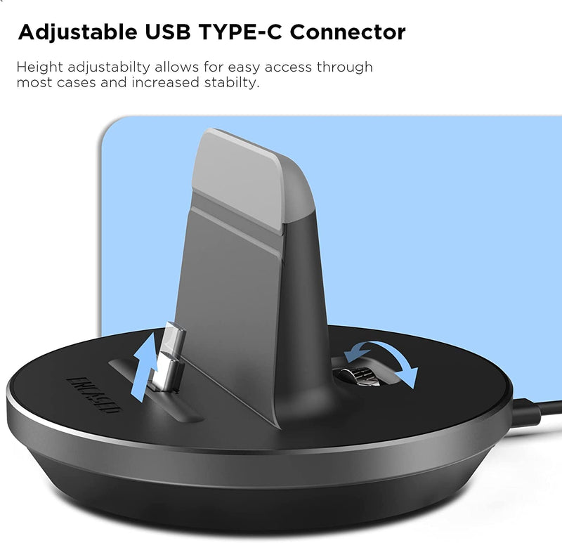  [AUSTRALIA] - Encased Moto G Power/G Pure/Moto G Stylus Charger, Fast Charging Stand Dock for Motorola USB C Phones - Type C Power Cable Works with Quick Charge Adapter (Case Friendly Design)