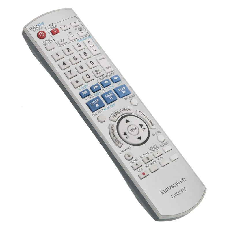  [AUSTRALIA] - EUR7659YKO Replacement Remote Control Applicable for Panasonic DVD Recorder DMR-ES15 DMR-ES30V DMR-E35V DMR-ES10