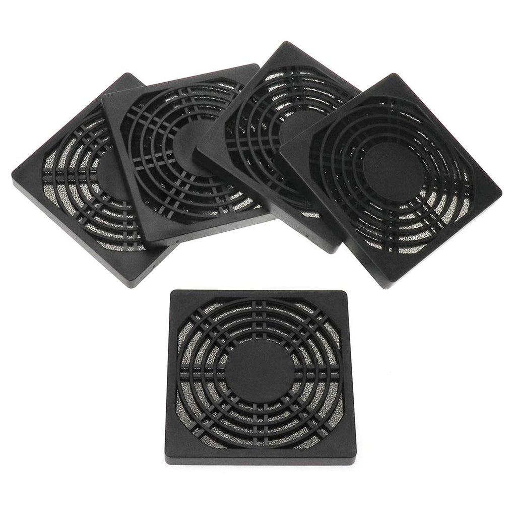  [AUSTRALIA] - Semetall Cooling Fan Filter 5Pcs 90mm 3 in 1 Computer Dustproof Filter PC Fan Dust Filter Cover Cooling Fan Dust Filter Cover Grill with Sponge(Black) 3.5x3.5X0.35 inches Black