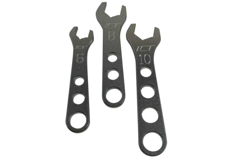  [AUSTRALIA] - 3pc Billet Aluminum Wrench Set 6 8 10 an Fitting Wrenches, 551470