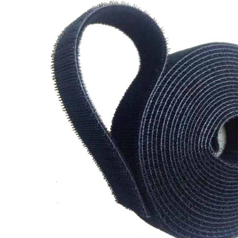  [AUSTRALIA] - GCA Hook and Loop Tape 3/4-Inch Reusable Cable Management Cable Tie Roll (25 Yards，Black)