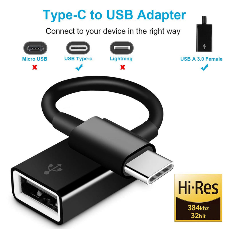  [AUSTRALIA] - FLEAVER USB C to USB Adapter [2 Pack],Type-C OTG Cable Type C Male to USB A Female Adapter Compatible with Pro/Air 2019 2018 2017, Galaxy S20 S20+ Ultra Note 10 S9 S8 (Black) Black