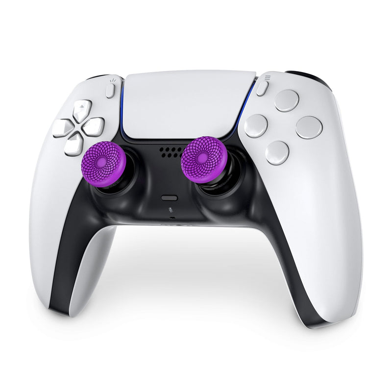  [AUSTRALIA] - KontrolFreek FPS Freek Frenzy for Playstation 5 (PS5) and Playstation 4 (PS4) Controller | Performance Thumbsticks | 1 High-Rise, 1 Mid-Rise | Purple/Black