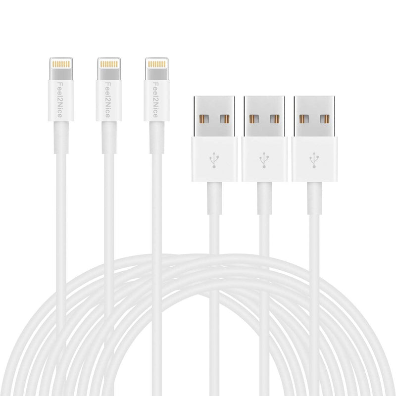  [AUSTRALIA] - iPhone Charger Fast Charging[Apple MFi Certified] 5pack 10FT Long Lightning Cable Fast High Speed Data Sync iPhone Charger Cord for iPhone 14/13/12/11 Pro Max/XS MAX/XR/XS/X/8/7/Plus airpods (White) 10FT*5