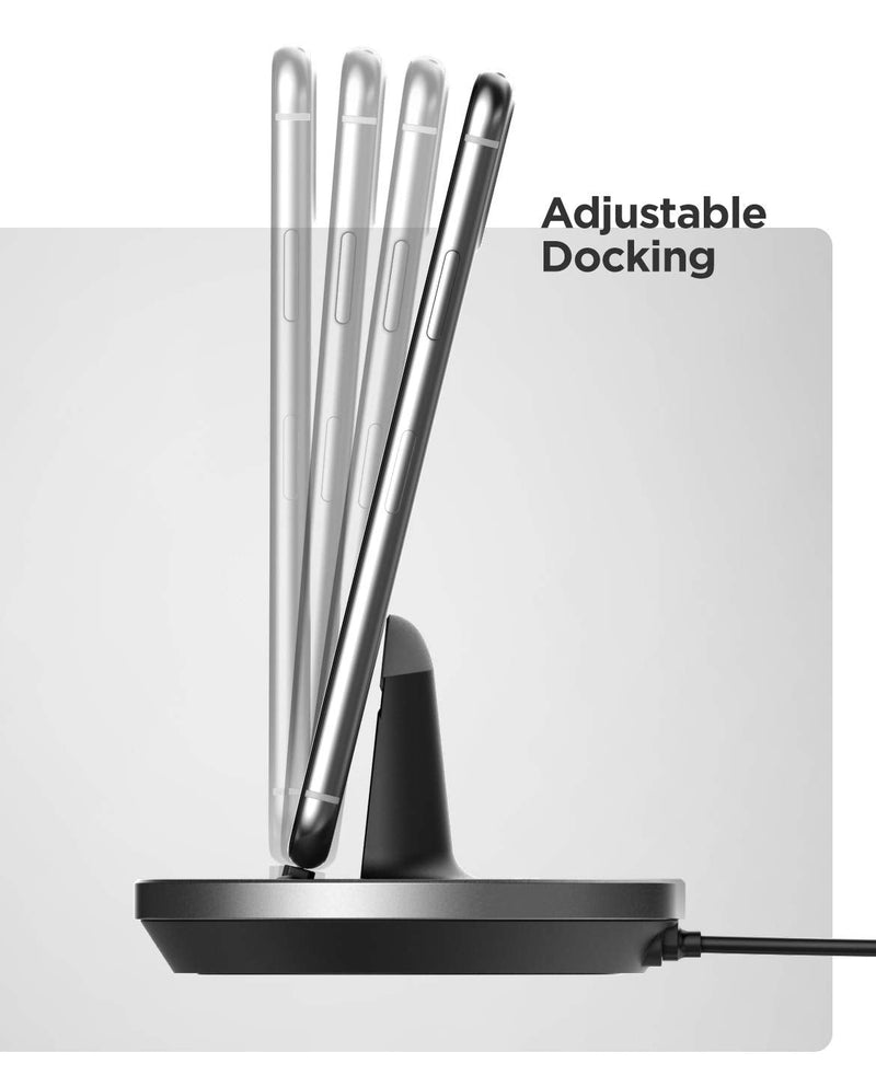  [AUSTRALIA] - GALVANOX iPhone Charger Stand (MFi Certified) Fast Charging Lightning Desktop Holder Dock with Built-in USB C Cable and USB-C 20W Power Adapter for Apple iPhone 8/8 Plus/X/Xs/XR/11/12/13/14 Pro Max