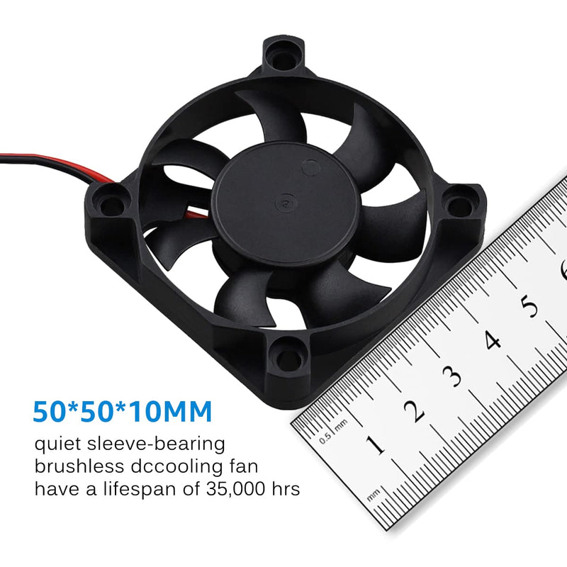  [AUSTRALIA] - GDSTIME 50mm Fan, 50mm x 50mm x 10mm 12V DC Brushless Cooling Fan