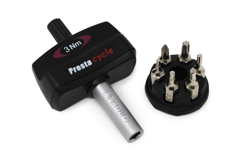  [AUSTRALIA] - Prestacycle Mini Bike TorqKeys - Preset Torque Tool w/6 Bits & Holder – Compatible with Standard 1/4" hex bit - Choose from Sizes: 3Nm, 4Nm, 5Nm.