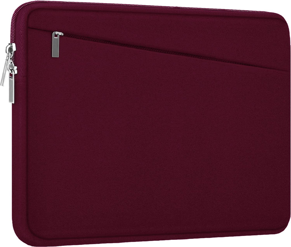  [AUSTRALIA] - Laptop Sleeve Case 15.6 inch, Durable Computer Carrying Bag Protective Case Briefcase Handbag with Front Pocket, Slim Laptop Case Cover for 15.6 Inch HP, Dell, Lenovo, Asus, Notebook, Wine Red