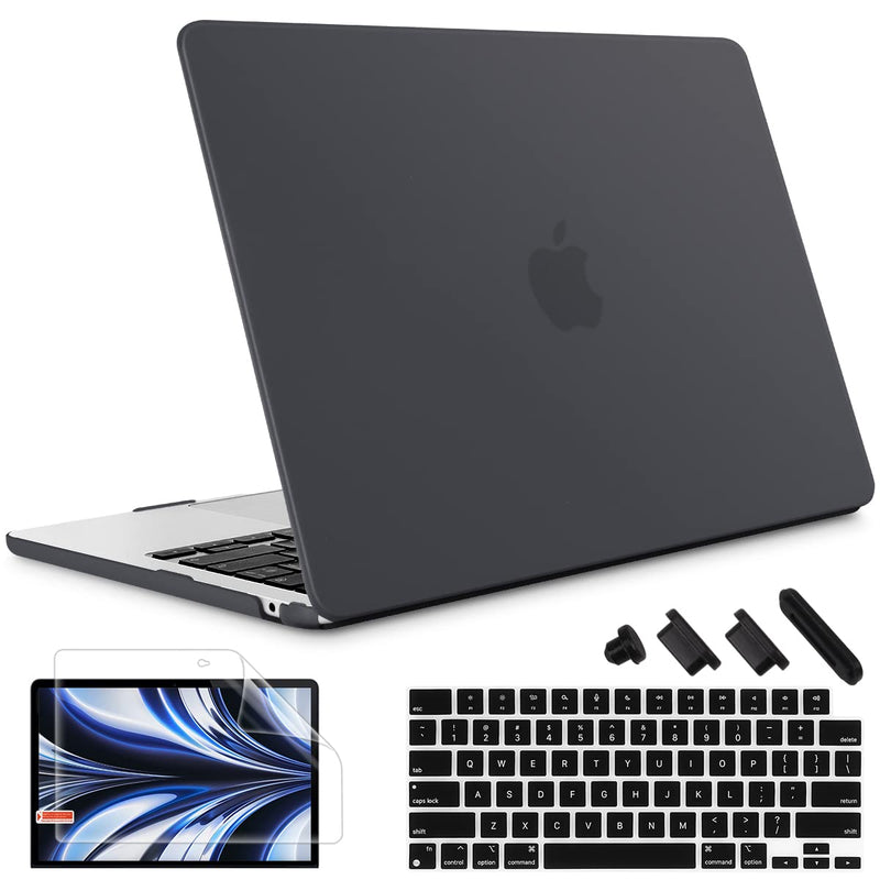  [AUSTRALIA] - May Chen Compatible with [ 2022 Newest Release ] MacBook Air 13.6 Inch Model A2681, Plastic Hard Shell Case for MacBook Air 13 inch Apple M2 Clip with Liquid Retina Display Fits Touch ID, Matte Black
