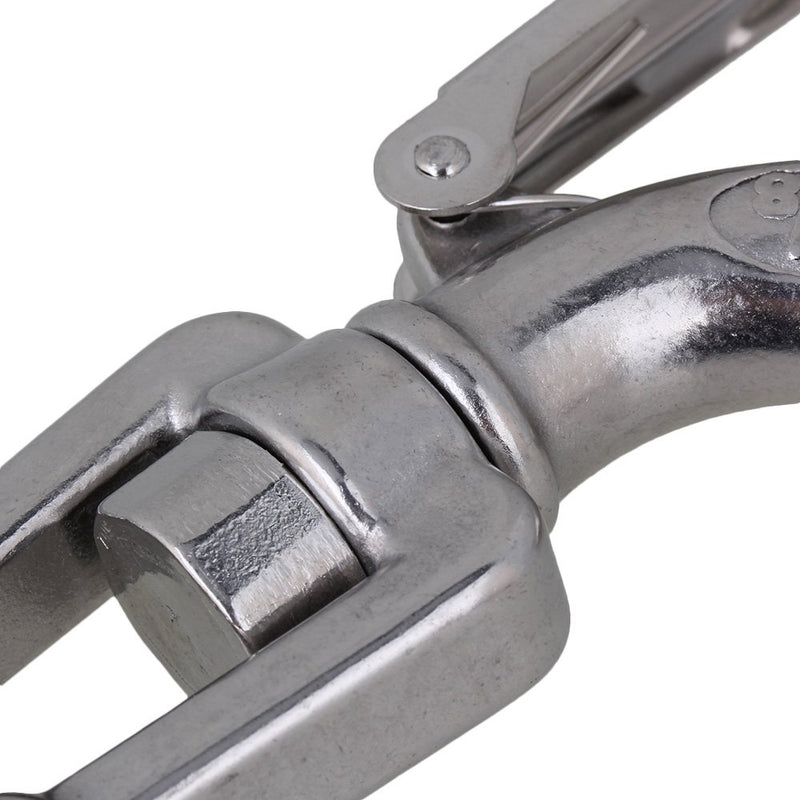 BQLZR 304 Stainless Steel American Type Swivel Lifting Clevis Chain Hook with Latch 1000KG Working Load Limit - LeoForward Australia