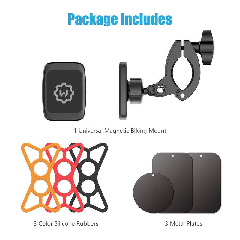  [AUSTRALIA] - WixGear Universal Magnetic Bicycle & Motorcycle Handlebar Phone Holder for Cell Phones and GPS with Fast Swift-Snap Technology,